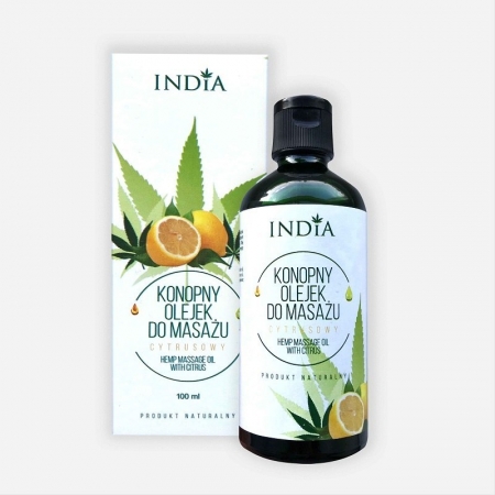 INDIA COSMETICS Konopny olejek do masażu Cytrusowy 100ml